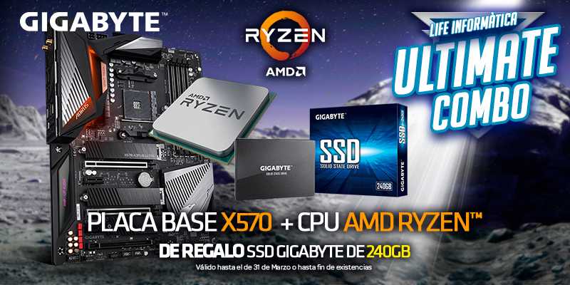 Ultimate Combo  Placa base X570  CPU AMD