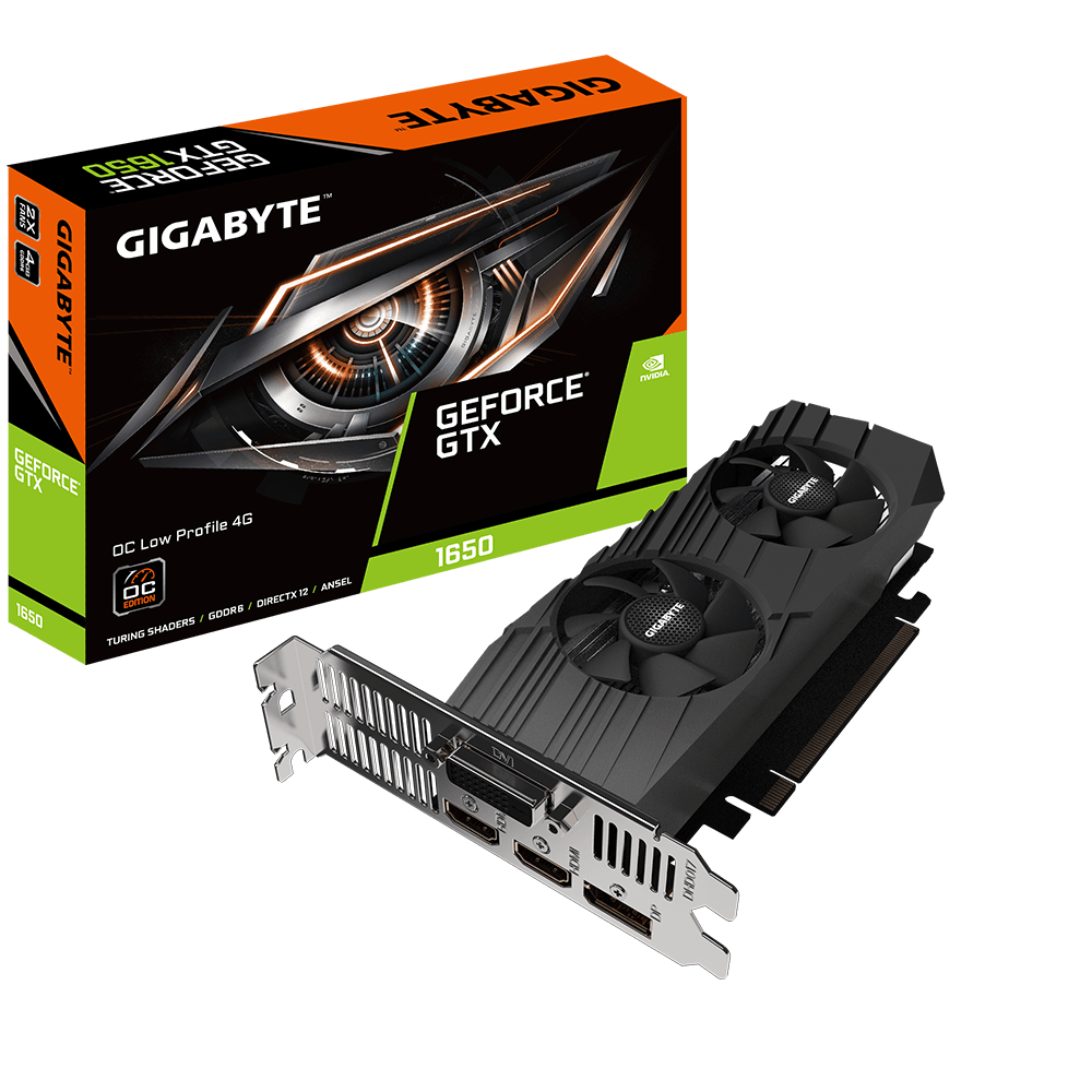 Gigabyte GeForce GTX1650 D6 OC Low Profile 4GB GDDR6