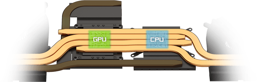 Diseño Shared-Pipe MSI Katana 17 B13V Diseño Shared-Pipe MSI Katana 17 B13V