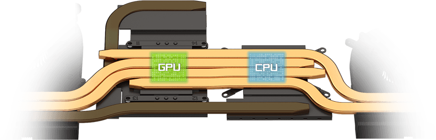 Diseño Shared-Pipe MSI Katana 17 B13V