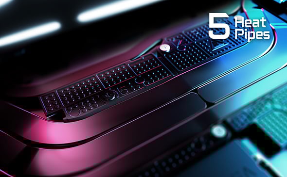 Tubos de calor Gigabyte AORUS 15 Tubos de calor Gigabyte AORUS 15