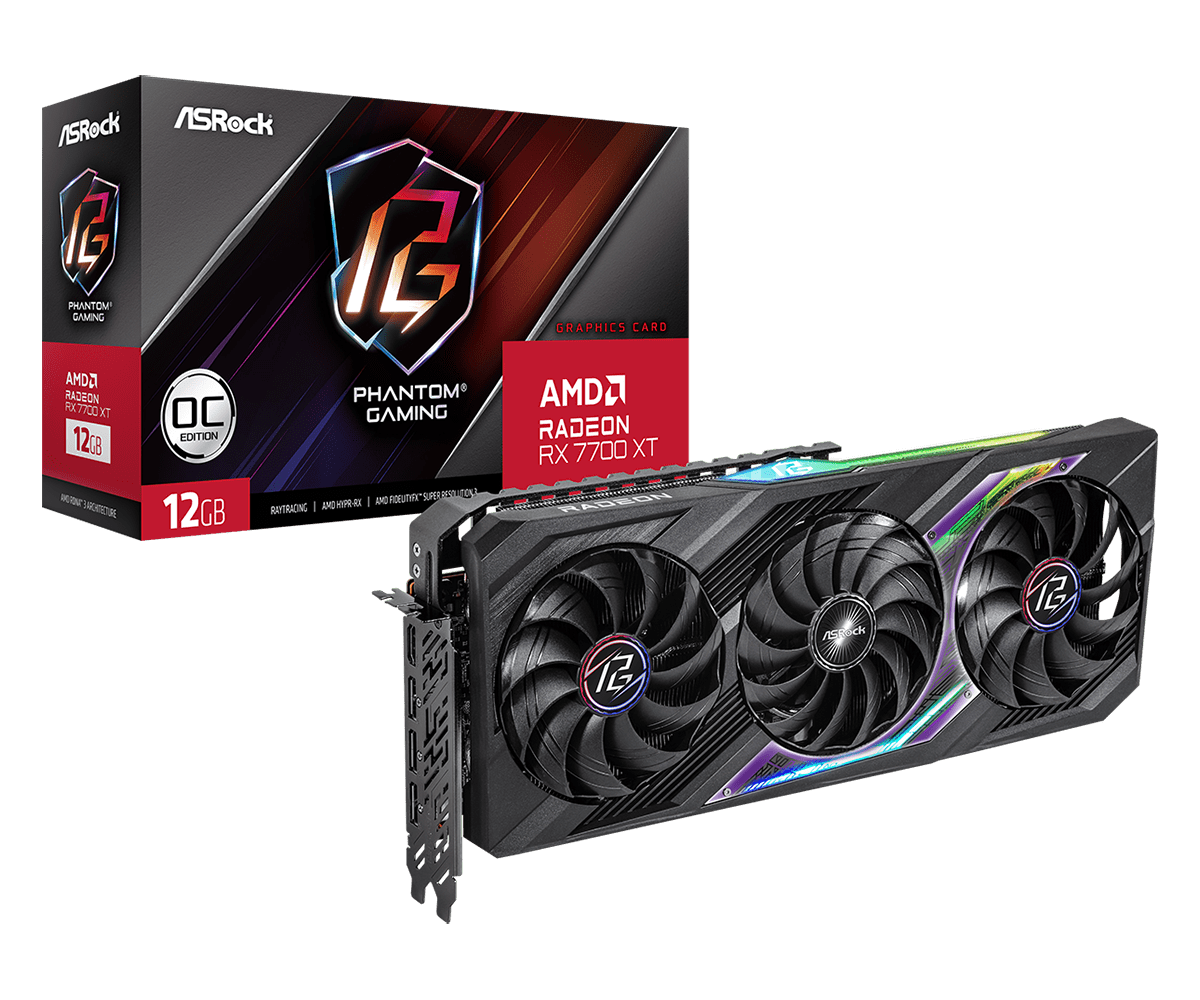 Tarjeta Grafica AMD Radeon RX 7700 XT Phantom Gaming Tarjeta Grafica AMD Radeon RX 7700 XT Phantom Gaming