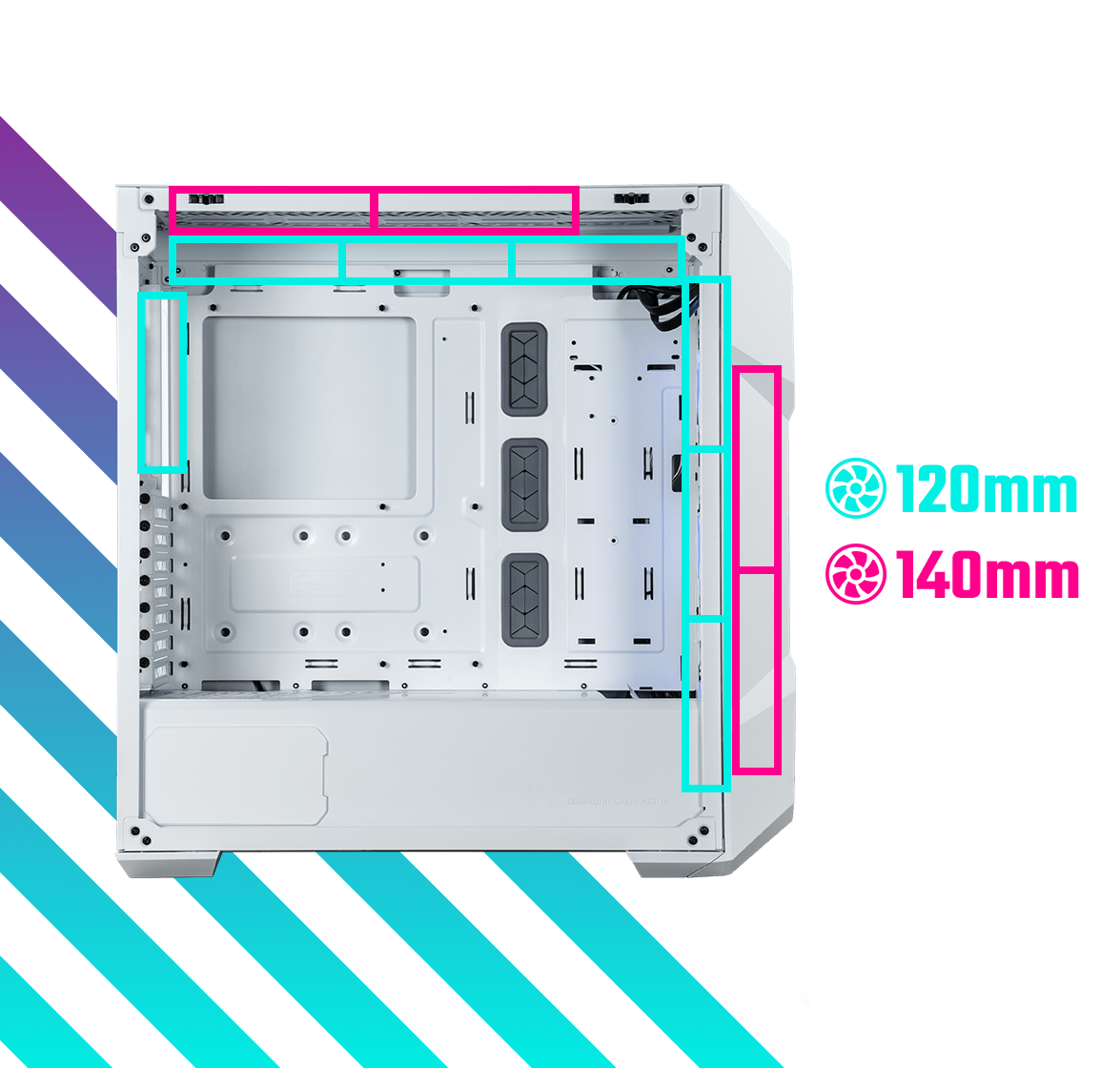 Opciones para sistemas de refrigeración caja CoolerMaster MasterBox TD500 Mesh V2
