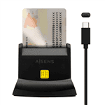 Aisens ASCRSN04CSDBK  Lector de DNI  MicroSD  Tarjeta de Sim  USBC  Lector USB
