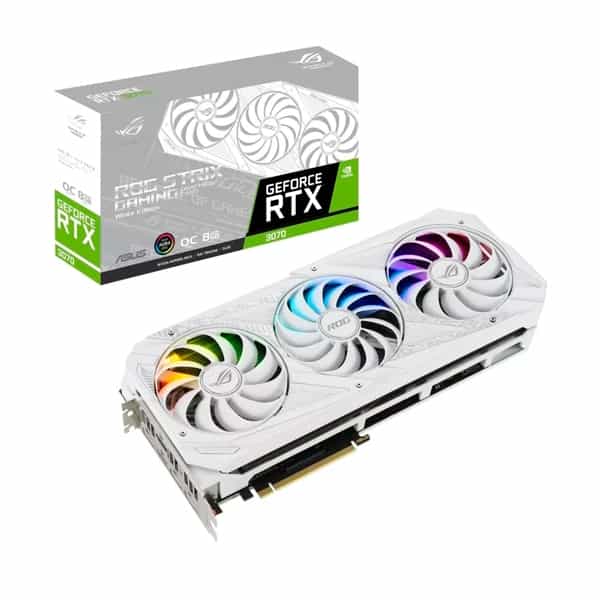 Asus ROG Strix GeForce RTX3070 OC White 8GB GD6  Gráfica
