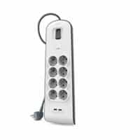 Belkin BSV804VF2M 8 Tomas Botones BlancoGris  Regleta