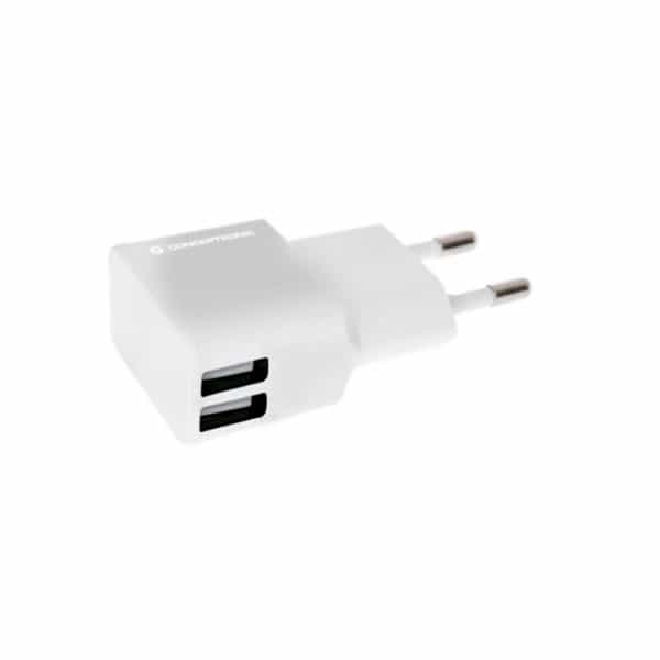 Conceptronic 2 USB blanco  Cargador de pared stand