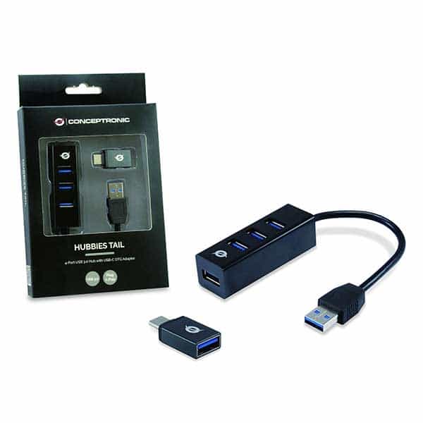 Conceptronic HUB 4 Puertos USB 30  Adaptador