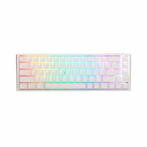 Ducky ONE 3 Classic SF 65 Pure White Hotswappable MXSilent Red RGB PBT  Teclado