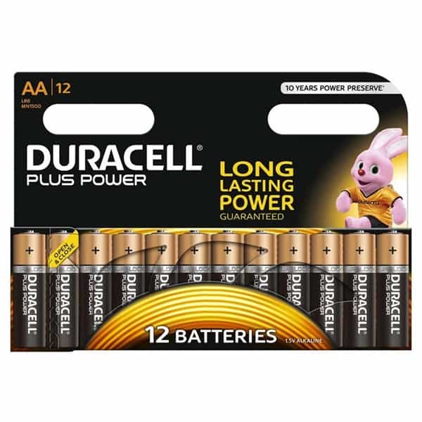 Duracell Pilas Alcalinas Plus Power AA 15V 12 unidades