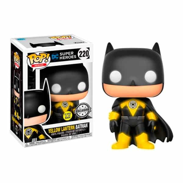 Figura POP DC Comics Yellow Lantern Batman Metallic Excl