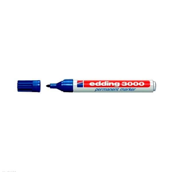 Edding 3000 Rotulador Permanente Azul Punta Redonda 153mm