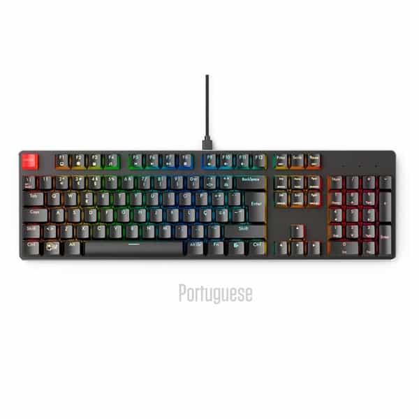 Glorious PC Gaming Race Keycaps ABS 105 Negro Layout PT