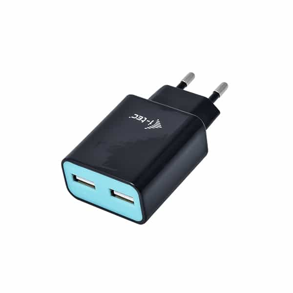 ITec USB Power Charger 2 Ports Negra  Adaptador