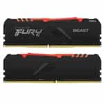 Kingston Fury Beast RGB DDR4 16GB 2 x 8GB 2666MHZ CL16  Memoria RAM