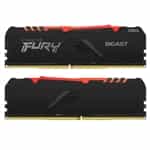 Kingston Fury Beast RGB DDR4 32GB 2 x 16GB 2666MHZ CL16  Memoria RAM