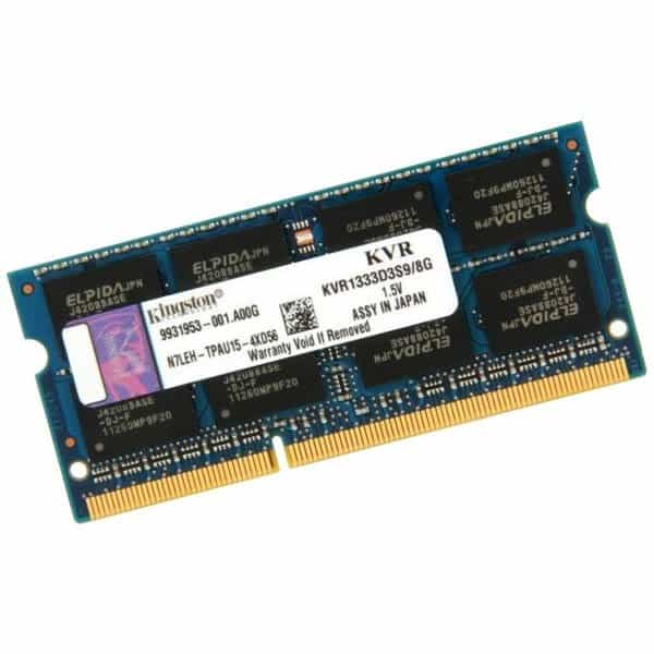 Kingston ValueRAM DDR3 1333MHz 8GB SO DIMM  Memoria RAM