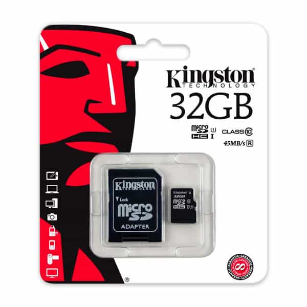 Kingston  tarjeta de memoria flash  32GB  microSDHC UHS