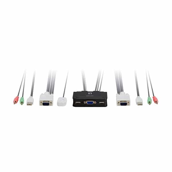 Level One 2 puertos VGA  KVM