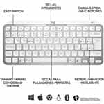 Logitech MX Keys Mini Retroiluminado Gris Pálido ES  Teclado