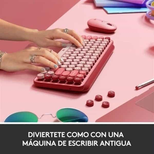 Logitech POP Keys Mecánico Inalámbrico Heartbreaker  Teclado