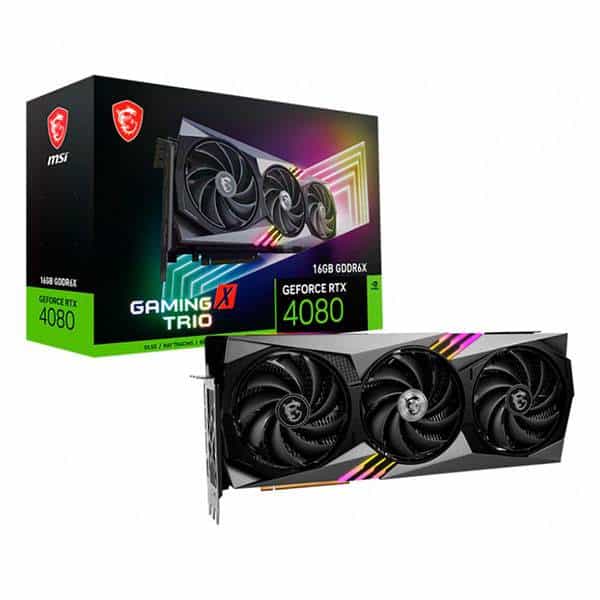 MSI GeForce RTX 4080 Gaming X Trio 16GB GDDR6X  Tarjeta Gráfica Nvidia