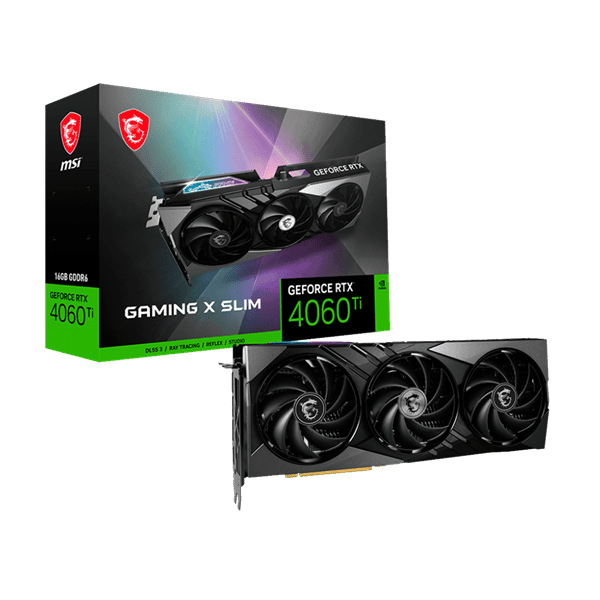 MSI GeForce RTX 4060 Ti Gaming X Slim 16GB GDDR6 DLSS3  Tarjeta Gráfica Nvidia