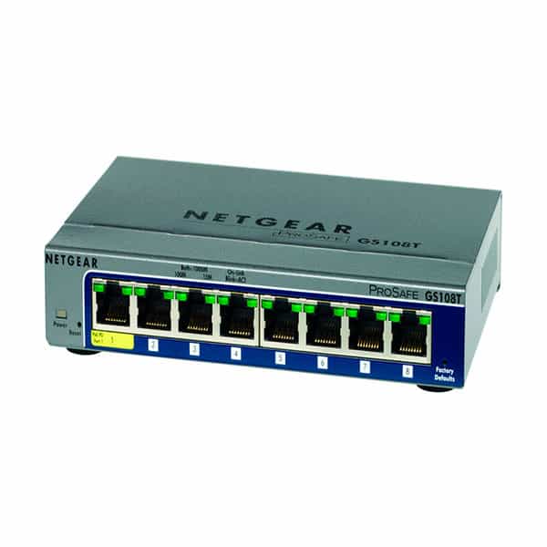 NETGEAR ProSAFE GS108T 8Port Gigabit Smart Managed Switch