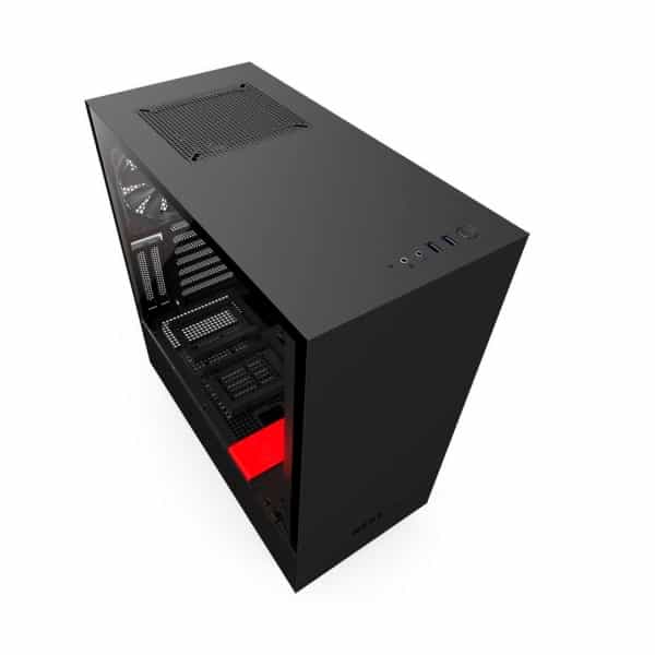 NZXT H500 con ventana negra  roja  Caja