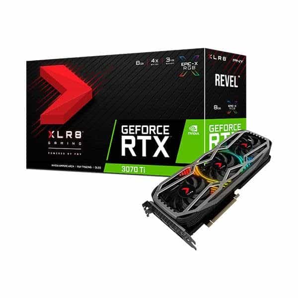 PNY GeForce RTX 3070 Ti XLR8 Gaming Revel EpicX 8GB GDDR6X  Tarjeta Grafica Nvidia