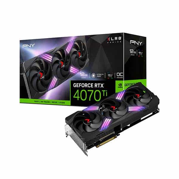 PNY GeForce RTX 4070 Ti XLR8 Gaming Verto 12GB GDDR6X  Tarjeta Gráfica Nvidia