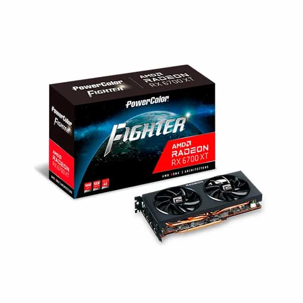 PowerColor Fighter Radeon RX6700 XT 12GB GDDR6  Tarjeta Gráfica AMD