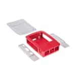 Caja RASPBERRY PI 3 B Blanca y Roja  Accesorio