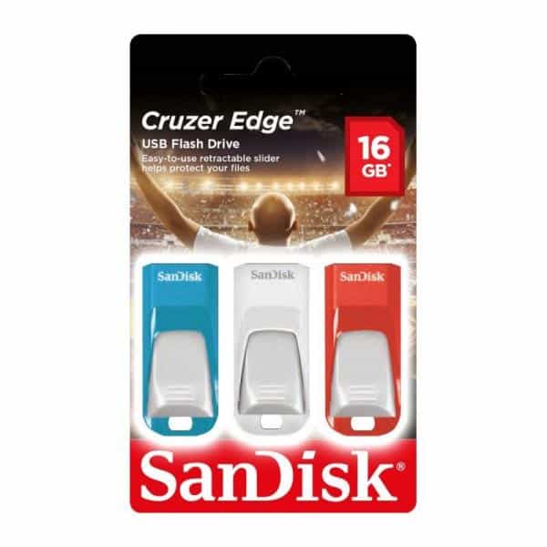 SanDisk Cruzer Edge 16GB pack de 3  PenDrive