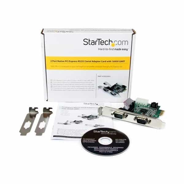 StarTechcom Tarjeta Adaptadora PCI Express PCIe de 2 Puerto