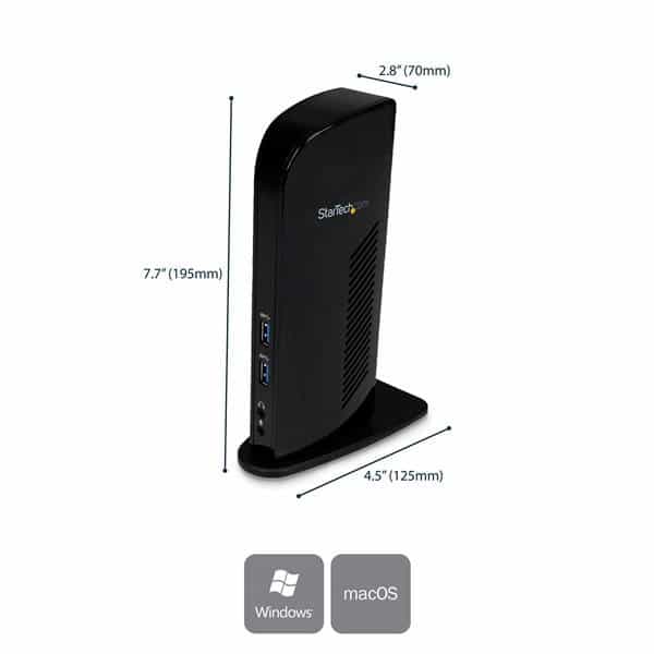 StarTech replicador de 2 monitores HDMI  DVI 6 X usB  Dock