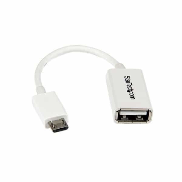 StarTechcom Cable Adaptador Micro USB a USB OTG Blanco de 1