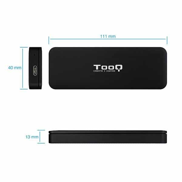 TooQ TQE2280B Caja Externa SSD M2 NVMe USB31  Carcasa SSD