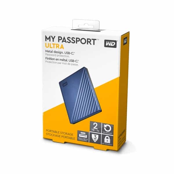 WD Passport Ultra 4TB USB 31 25 Azul  HDD Externo