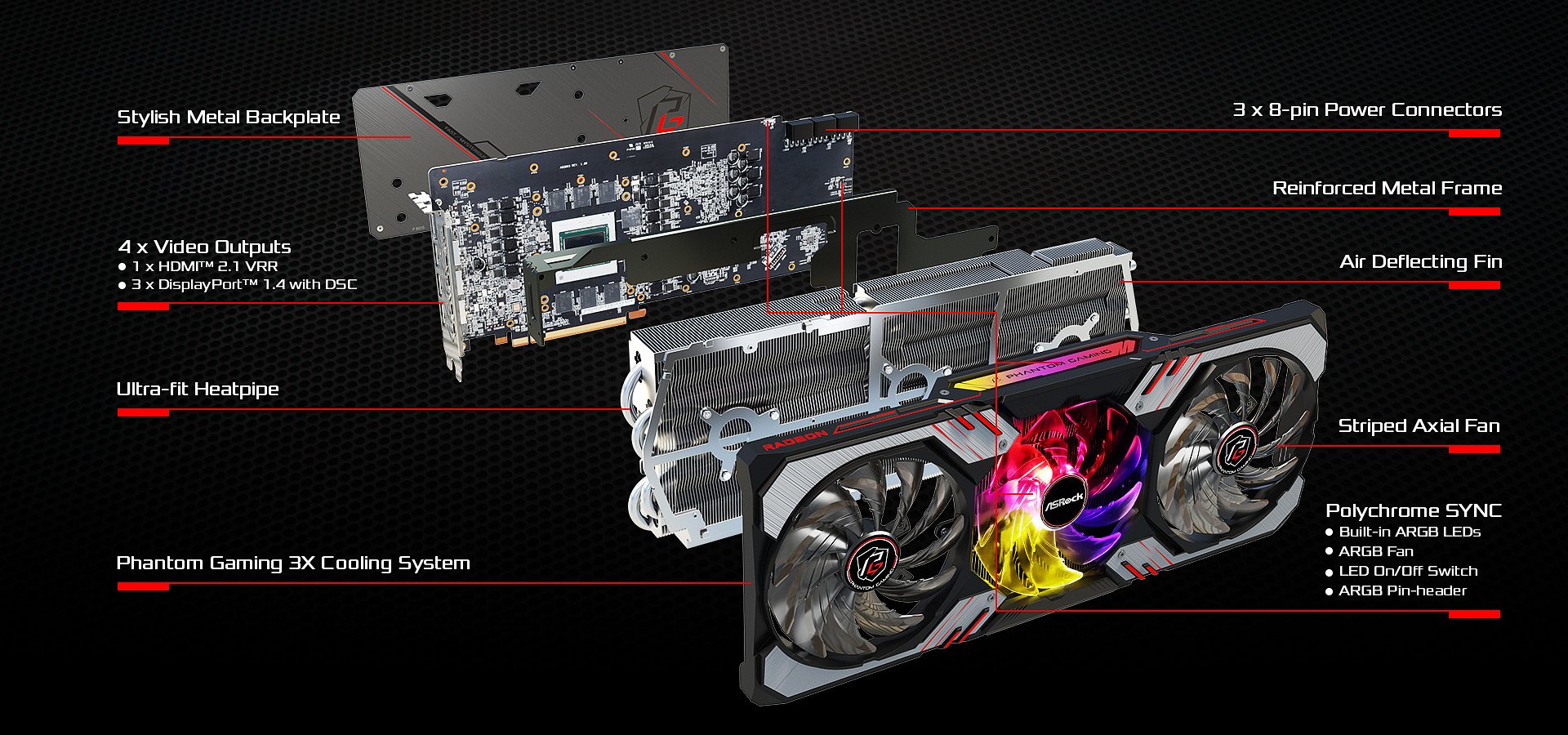 Asrock Radeon RX6800 XT OC Phantom Gaming D 16GB GDDR6