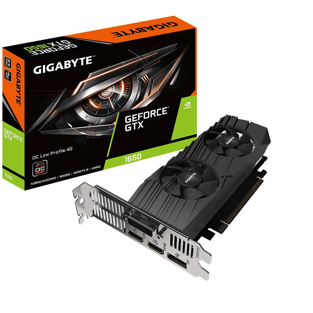Gigabyte GeForce GTX1650 D6 OC Low Profile 4GB GDDR6