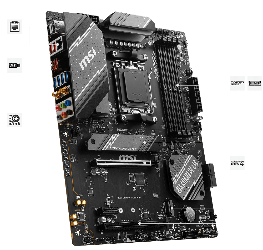 Placa Base AMD5 Partes de conectividad