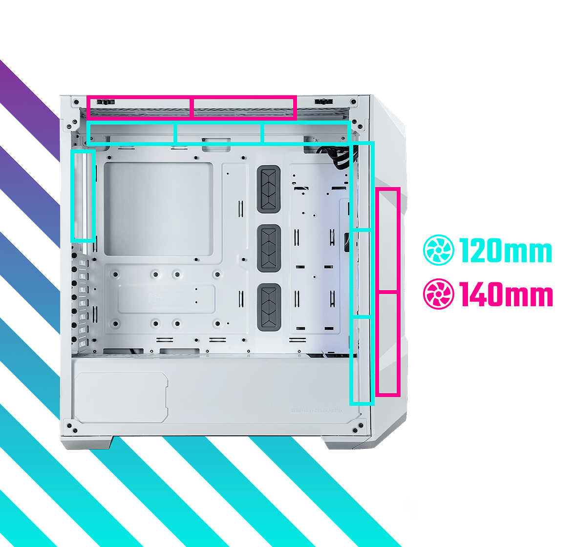 Opciones para sistemas de refrigeración caja CoolerMaster MasterBox TD500 Mesh V2