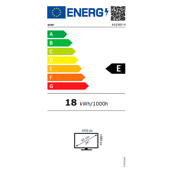 Acer KA240Y 238 FHD VA 100Hz HDMI  Monitor