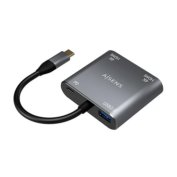 Aisens A1090625 2x HDMI 4K USBC  Adaptador USB