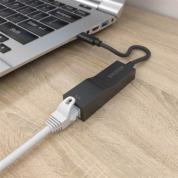 Aisens A1060765 USB TipoC a RJ45 Ethernet 1000Mbps  Adaptador USB