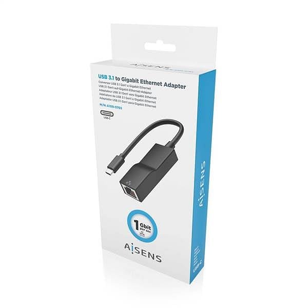 Aisens A1060765 USB TipoC a RJ45 Ethernet 1000Mbps  Adaptador USB