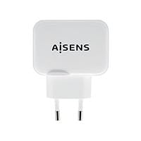 Aisens A110-0439 17W 2xUSB Blanco - Cargador USB
