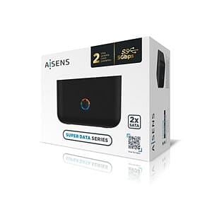 Aisens ASDSD01B 2x Discos Duros USB 30 5Gbps  Docking Station