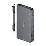 Aisens ASUC8P015GR  Dock 8 en 1  USBC a HDMI  RJ45  3x USBA  USBC  SD  Micro SD  Gris  10cm  Docking Station